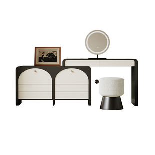 【自营】几度国补法式复古实木斗柜梳妆台一体设计师化妆桌高级感