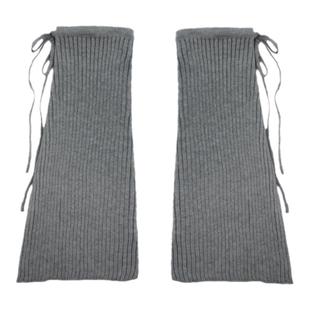 purpleguys绑带袜套女春秋款亚文化喇叭y2k灰色竖纹jk堆堆小腿套