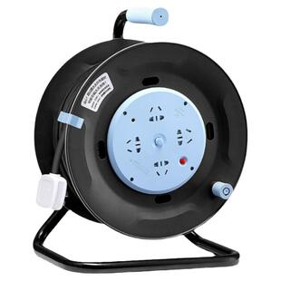 公牛线盘电缆绕线卷线盘工程移动线轴拖线滚空盘30米50M带漏保16A