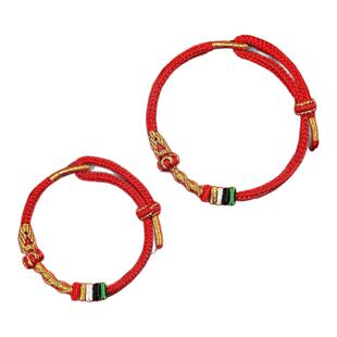 普陀山本命年礼物红绳手链犯属马年2026太岁细手绳女士编织护身符