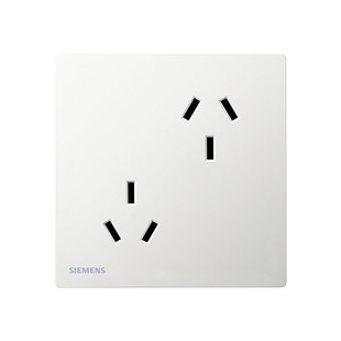 西门子错位六孔开关插座面板86型双10A三孔六孔墙壁家用暗装86型