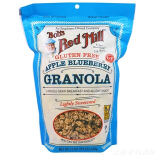 美国Bob's Red Mill红磨坊无麸质格兰诺拉苹果蓝莓燕麦片Granola