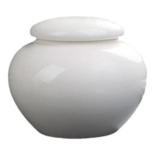 宠物骨灰盒素白陶瓷骨灰坛火化土葬骨灰盅猫咪狗狗高雅去世骨灰罐