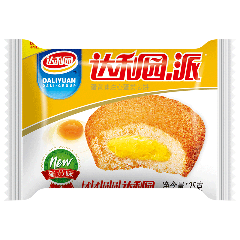 达利园注心蛋黄派糕点蛋糕早餐面包休闲食品零食小吃健康解馋