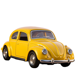 大众1/36甲壳虫经典老爷车仿真合金车模型男孩玩具小汽车收藏摆件