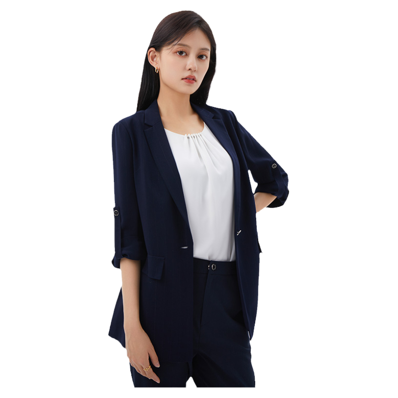 翠贝卡九分袖可卷袖小西服