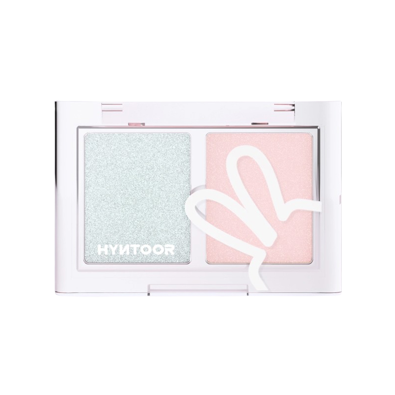 HYNTOOR黑兔长春花双色眼影哑光缎光黄色蓝色撞色新手日常搭配