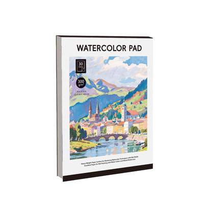 外贸加厚硬卡水彩本美术绘画本