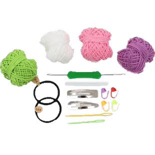 发夹钩针编织材料包毛线手工diy初学者勾线钩织发卡新手入门自制
