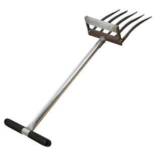 新款翻地神器松土翻土农用工具挖地四齿五齿锰钢一体钢叉开荒农具