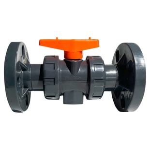 UPVC法兰双活接球阀双由令塑料法兰阀门dn32 50 65 100加厚耐酸碱