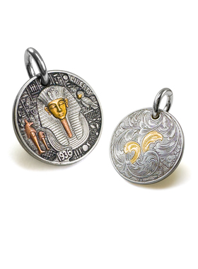 巴赫工作室铁翦金流浪者币吊坠