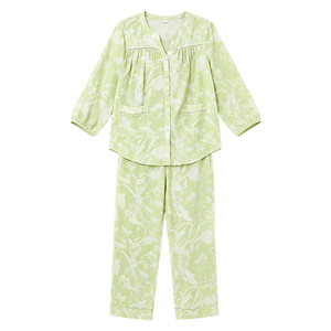 好波睡衣女款七分袖九分裤家居服时尚印花睡衣宽松舒适睡衣HJ2616