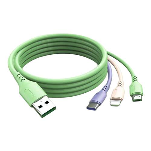 数据线三合一手机充电线器一拖三适用苹果华为安卓type-c多功能3多头通用车载手机usb万能冲软液态