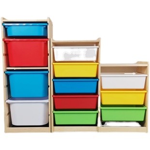 宝宝玩具收纳柜儿童房整理柜实木储物架大容量家客厅置物架家用