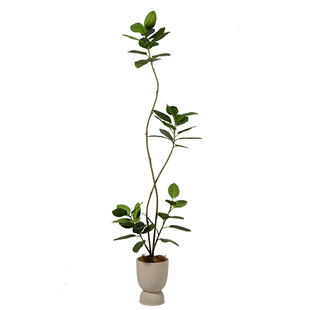 森空间仿真绿植高山榕孟加拉榕室内客厅假树植物装饰原木落地盆栽