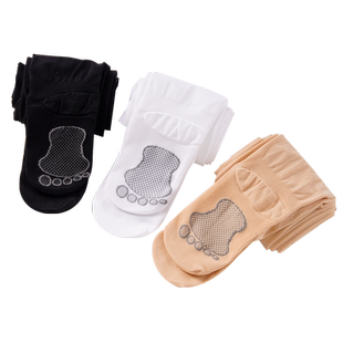 舞蹈袜女童春秋薄款儿童连裤袜白色打底裤跳舞练功专用丝袜子防滑