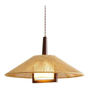 侘寂风日式吊灯餐厅吧台餐厅复古麻绳卧室民宿岛台阳台简约中古风