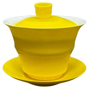 高骨瓷家用茶器 高档薄胎三才盖碗茶杯 竹节一壶三杯功夫茶具套装