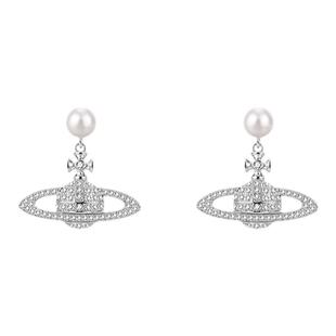 【蜜桃茶】法式美神 星球珍珠耳环女秋冬轻奢高级感土星耳钉耳饰