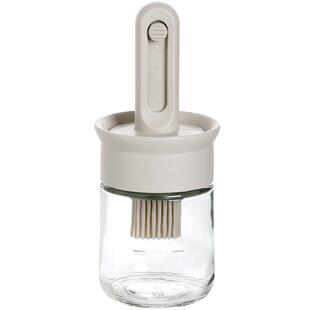 川岛屋油刷油瓶一体玻璃硅胶刷油刷子家用厨房工具耐高温烧烤刷子