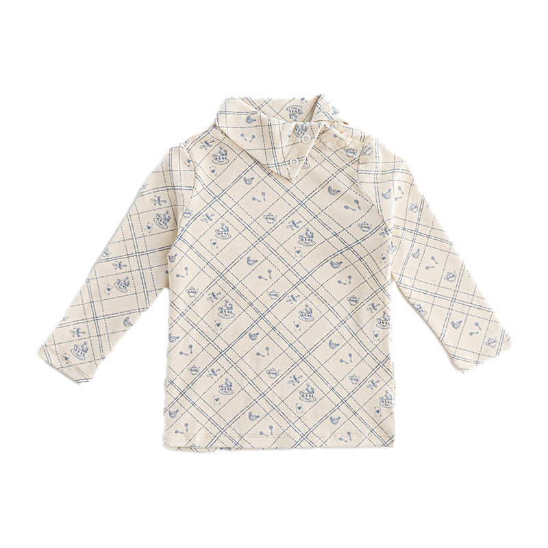 【新品】OAK FAMILY女童长袖T恤春秋宝宝上衣高领百搭打底衫