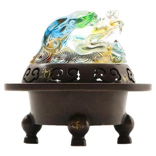 琉璃狻猊香薰炉苏工铜香炉家用檀香香薰炉室内沉香线香盘香香篆炉