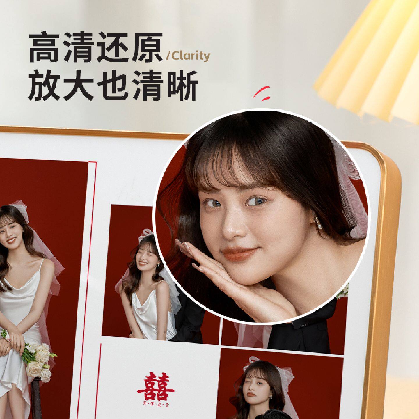 相框摆台打印照片加小摆件定制铝合金边框7寸水晶相片制作8寸10寸