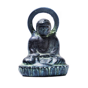 高冈大佛 日本进口阿弥陀佛南部铁器生肖狗猪年如来佛书镇纸摆件