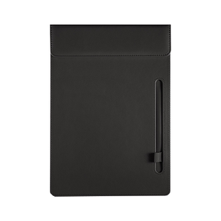 A4会议夹写字垫板定制logo图案刻字皮质文件夹商务会议办公签名本记录版磁吸文件夹子酒店访客签字登记写字板