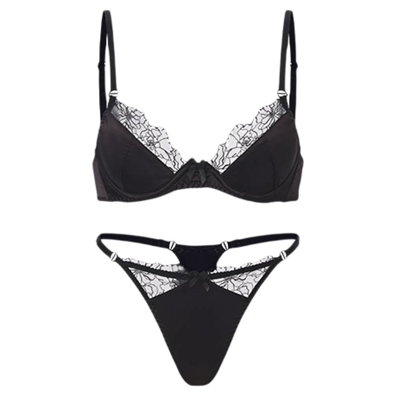 「LA」Lynx·荆棘暗码｜边界系列*性感豹纹蕾丝内衣女薄文胸套装