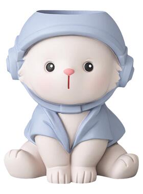 耐仕达可爱飞机兔笔筒摆件