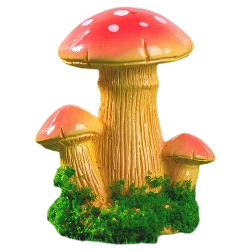 苔藓微景观创意仿真彩蘑菇多肉盆栽园艺造景装饰品配件迷你小摆件