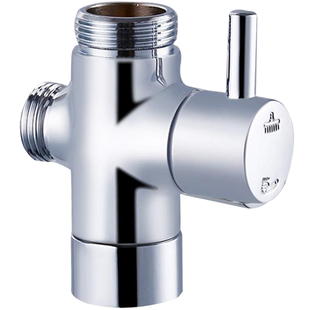 46铜分水器一进二出淋浴花洒龙头转换阀洗衣机进水三通分水阀带座