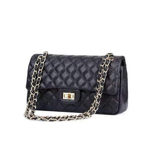 2025新款奢侈大牌女品牌专柜牛皮鱼子酱菱格链条包小香风单肩斜挎