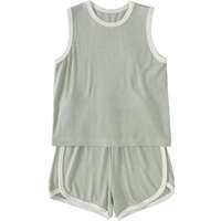 儿童家居服夏季套装无袖背心