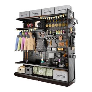 露营装备墙收纳架自由搭配架子洞洞板网红户外骑行挂墙置物展示架