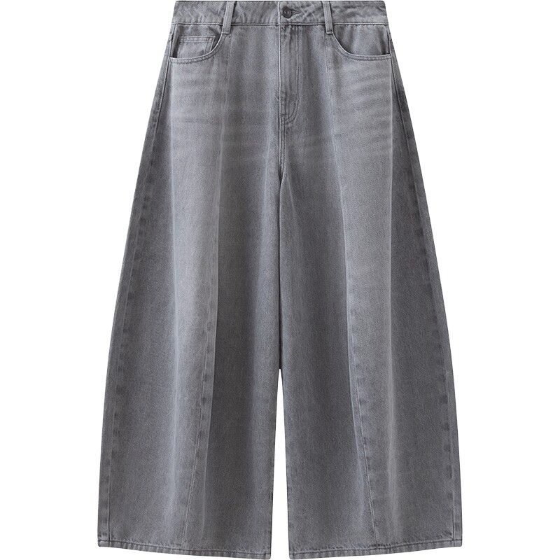 【商场同款】播26夏新品水洗阔腿牛仔裤女慵懒复古裤子BDT2KD2813