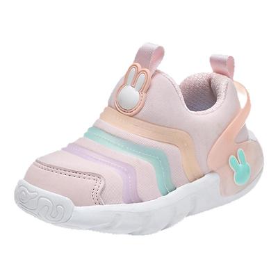 女童春秋透气网面毛毛虫运动鞋