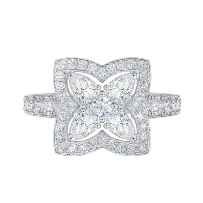 EnchantedLotus白金钻石戒指