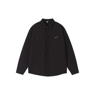 FORNINES设计感TR面料免烫抗皱长袖衬衫男女潮牌春季休闲小众外套