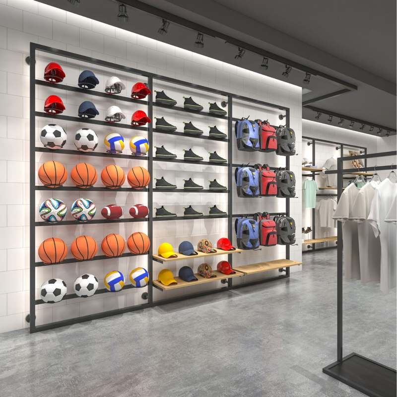 男装服装店展示架带灯服装店挂衣架天地柱落地架上墙陈列货架展架