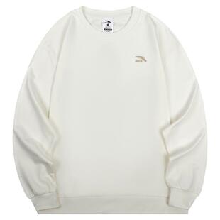 安踏卫衣男女款2026春季新款圆领宽松运动长袖情侣百搭休闲套头衫