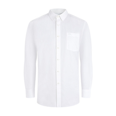 乔治白尖领长袖商务通勤丝光