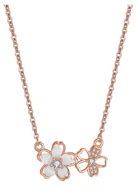 「浪漫樱花」999纯银项链原创