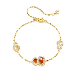 EAUFLORA灵韵葫芦红玛瑙手链轻奢小众精致女2025新款闺蜜生日礼物