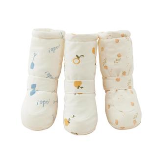 纯棉花宝宝棉鞋 婴儿加厚保暖护脚套鞋套新生儿初生0-1岁秋冬季