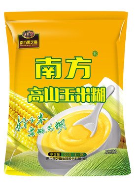 南方黑芝麻 高山玉米糊320g/袋速食营养早餐老人小孩含糖五谷粗粮