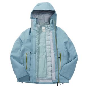 瞬时山野Monterest空山雨3in1户外C6防泼水冲锋衣三合一羽绒服女