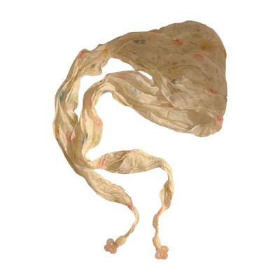 田园风碎花棉麻三角巾丝巾女春夏